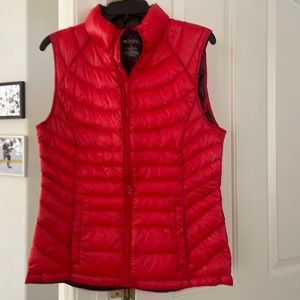 NWOT Ideology Red Packable Down Puffer Vest Size Medium Pit—Pit 18” Length 27”